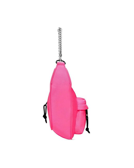 Balenciaga Pink Raver Medium Chained Shoulder Bag