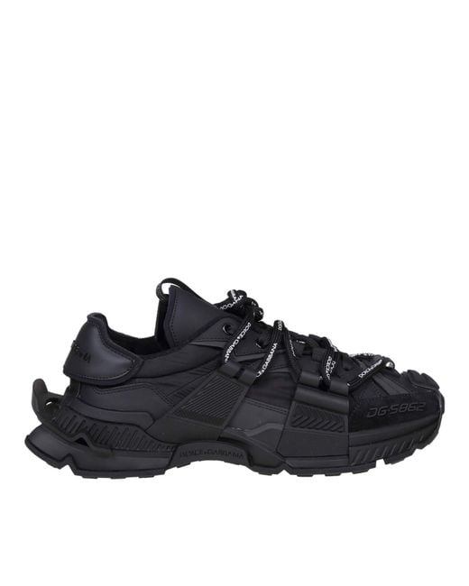 スニーカー DOLCE&GABBANA  Sneakers Men Fabric Black Mixed-material Airmaster sneakers in Multicolor for Men