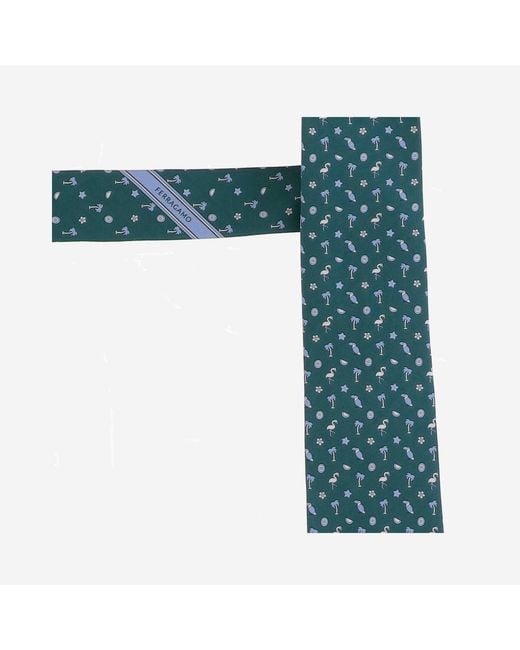 Ferragamo Blue Silk Tie Ties & Bow for men