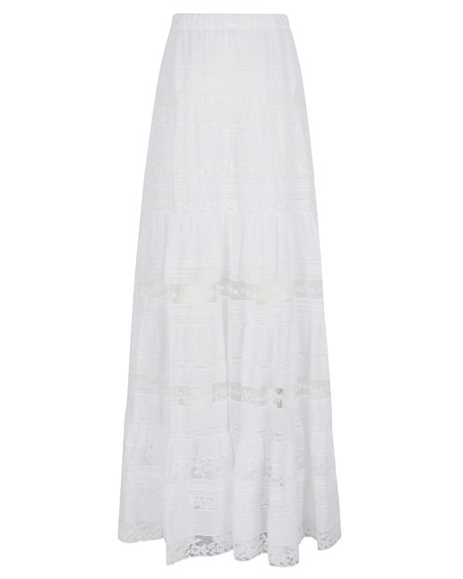 Ermanno Scervino White Long Skirt