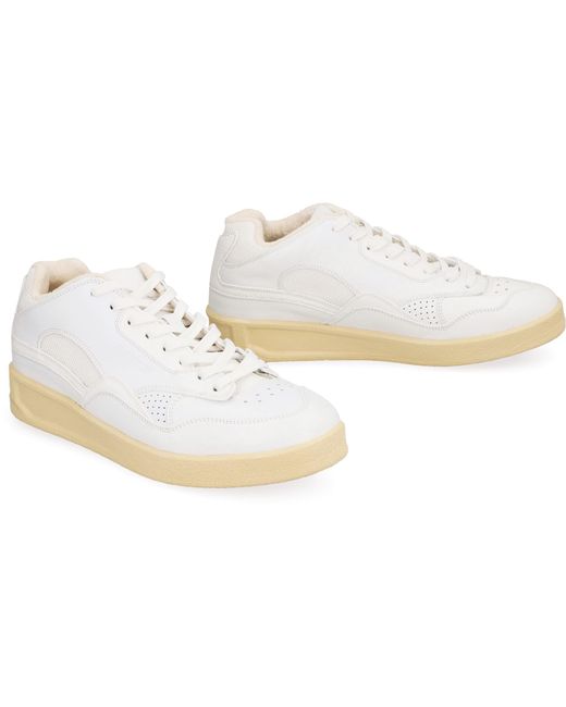 Jil Sander White Dragon Low-Top Sneakers Polyester Trainers for men
