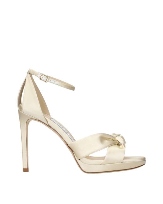 Jimmy Choo Metallic Satin Platform Sandals