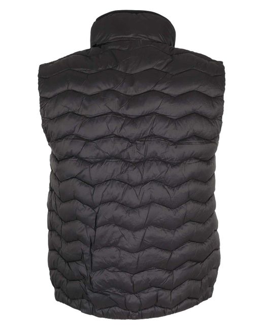 K-Way Black Valen Quilted Warm Zipped Gilet Vest for men