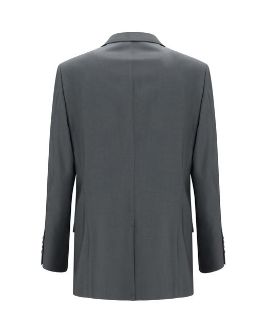 Valentino Black Single-Breasted Wool And Mohair Jacket for men