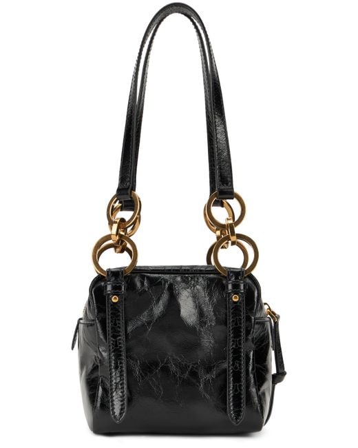 Prada Black Leather Dangle Bag Calf Handbags