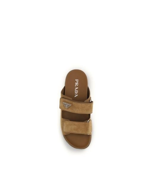 Prada Natural Brown Calf Leather Bos Taurus Strap for men