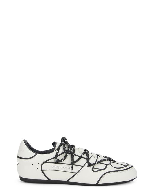 Dolce & Gabbana White Sneakers Capri And Leather Calfskin Trainers for men