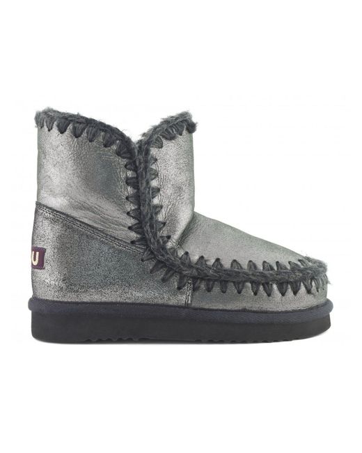 Mou Gray Microglitter Double-Face Sheepskin Eskimo 18