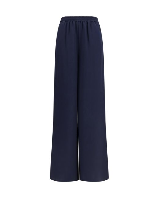 Max Mara Blue Volonta Silk Pants
