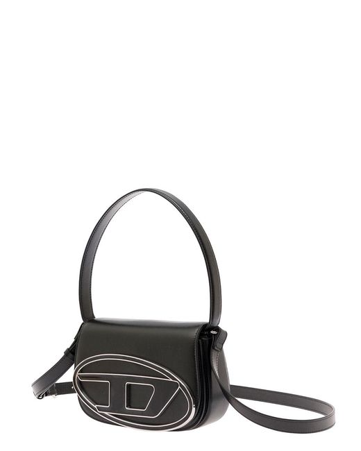 DIESEL Black '1Dr' Shoulder Bag With Oval D Patch