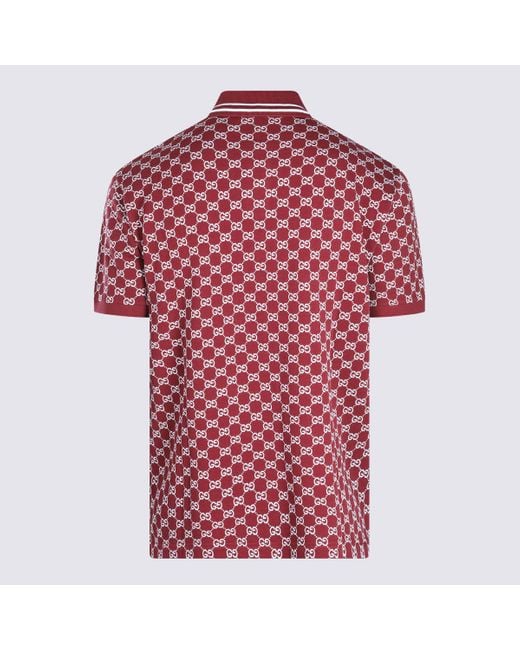 Gucci Red Ancora Cotton Polo Shirt for men
