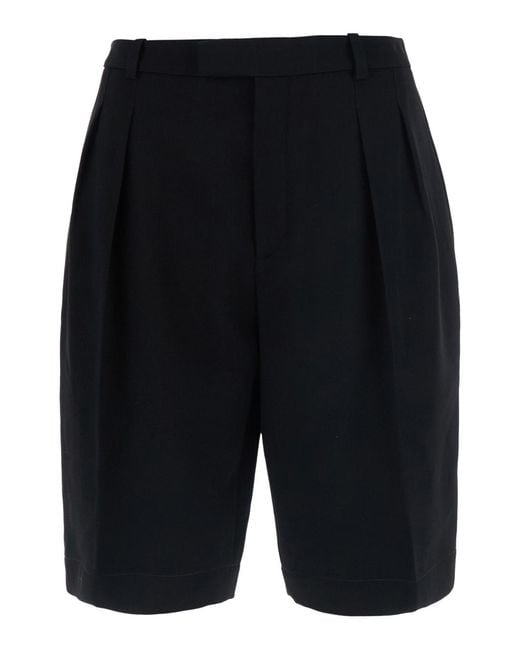 Saint Laurent Blue Bermuda Shorts Wool