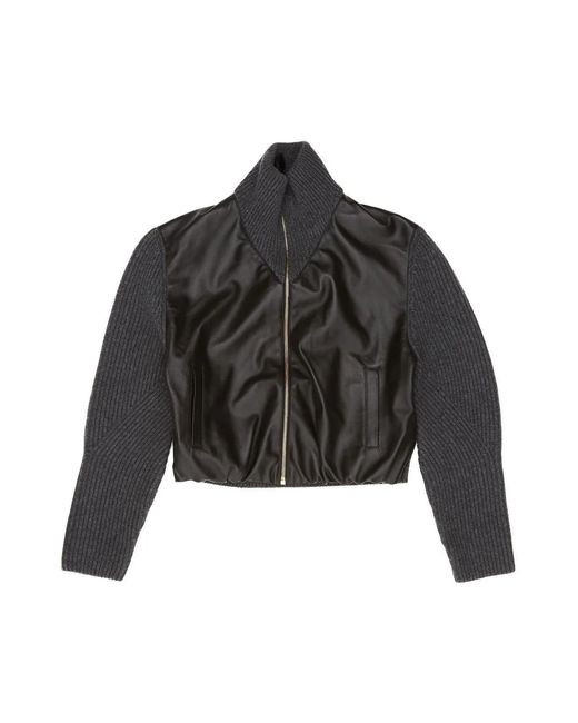 Maison AlaïA Black Jacket Wool Leather