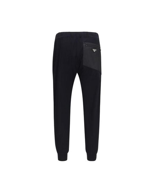 Prada Black Nylon Athletic Pants for men