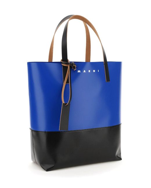 Marni Blue Pvc Tribeca Shopping Bag for men