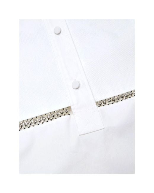 Gucci White Cotton Blouse