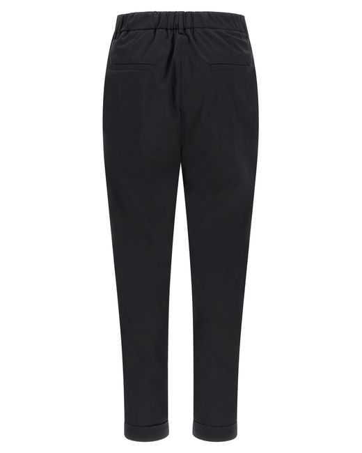 Kiton Black Poplin Pants