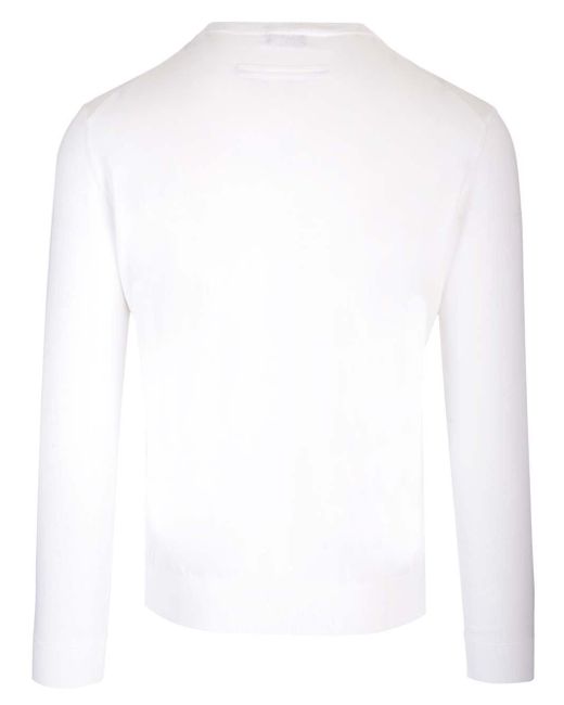Zegna White Crew-Neck Sweater for men