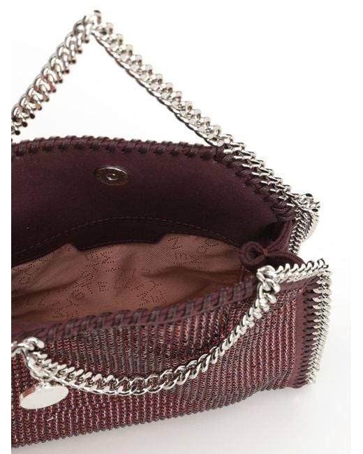 Stella McCartney Purple Falabella Tiny Hotfix Crystal Bag