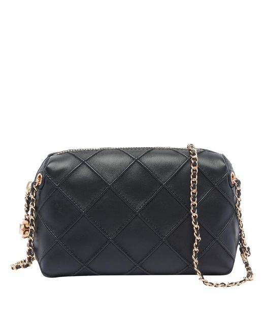 Tory Burch Black Fleming Leather Crossbody Bag