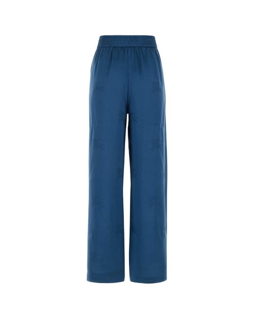 Burberry Blue Silk Pant