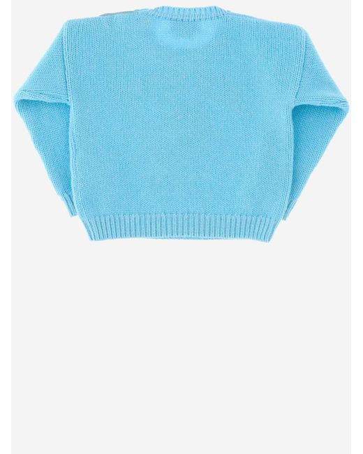 Gucci Blue Cauliflower Wool Sweater for men