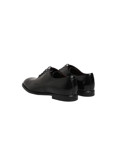 Dolce & Gabbana Red Calfskin Leather Derby Dress Shoes for men