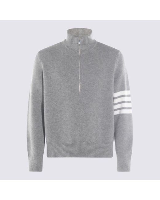 Thom Browne Gray Light Wool Knitwear for men
