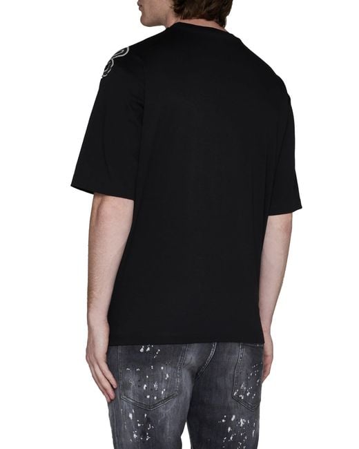 DSquared² Black Logo Cotton T-shirt for men