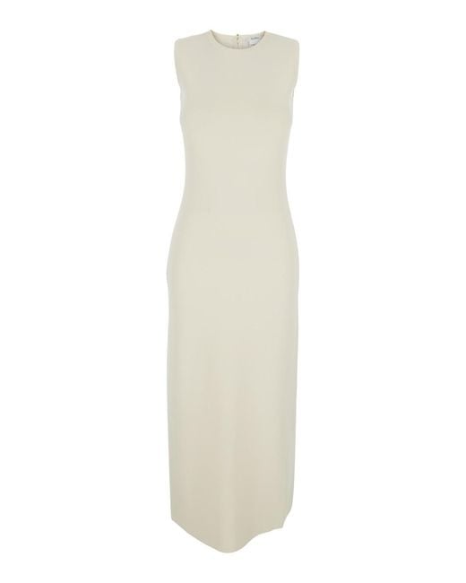 Max Mara White Dress Angus Viscose Blend