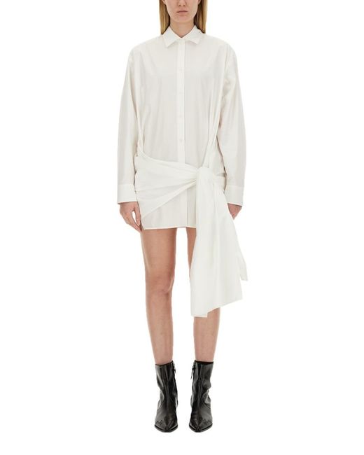 MSGM White Dress With Knot