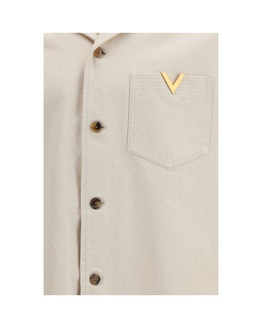 Valentino Garavani Natural Beige Denim Shirt for men
