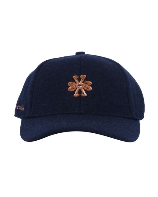 Jacob Cohen Blue Baseball Cap Wool Polyester Hat for men