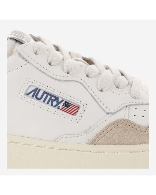 Autry White Sneakers Medalist Low Leather Trainers