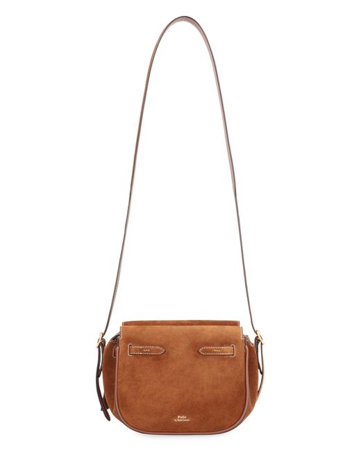 Polo Ralph Lauren Brown Handbag Suede Cinnamon Cowhide Handbags