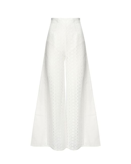 Charo Ruiz White Orsie Trousers
