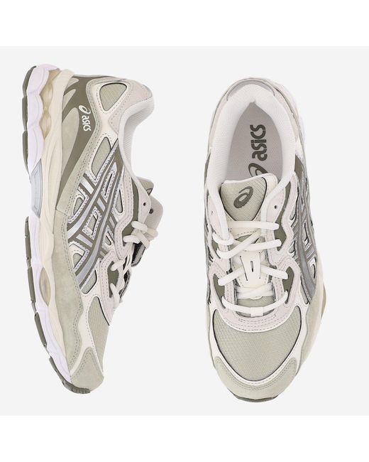 Asics Gray Sneakers Gel-Nyc Leather And Textile Trainers