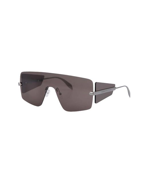 Alexander McQueen Gray Dark Shield Sunglasses for men