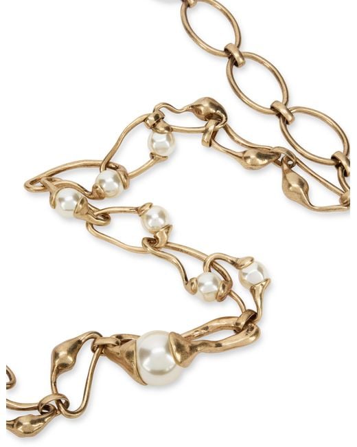 Weekend by Maxmara White Necklace Metal Pendant Necklaces