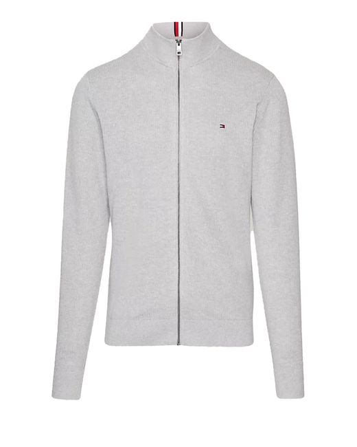 Tommy Hilfiger Gray Textured Cardigan With Full Zip for men