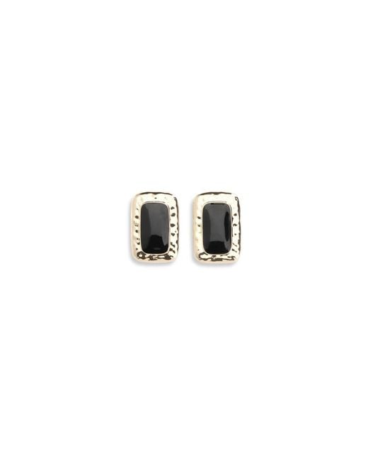Self-Portrait Black Brass Earrings