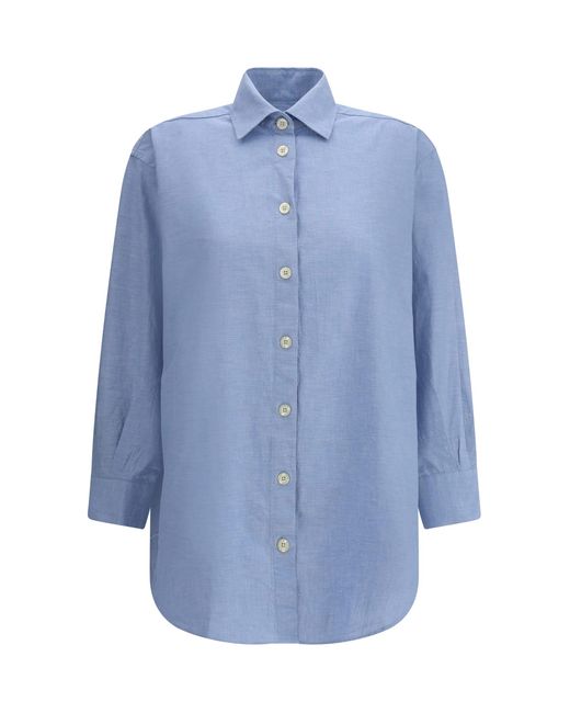 Deperlu Blue Oversized Shirt