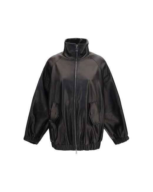 Brunello Cucinelli Black Leather Jacket