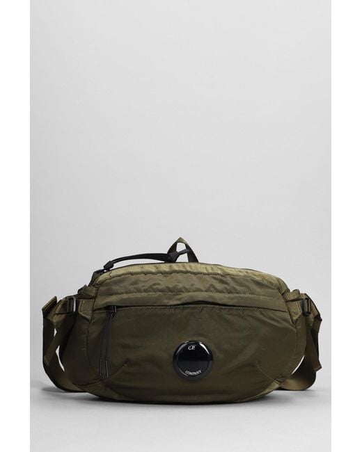 C P Company Green Nylon B Waist Bag for men