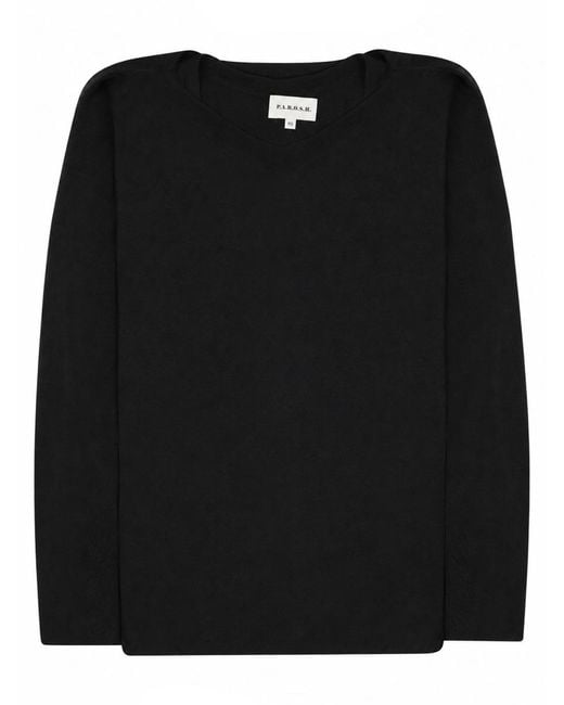 P.A.R.O.S.H. Black Jumper Babylon Linen Blend Jumpers