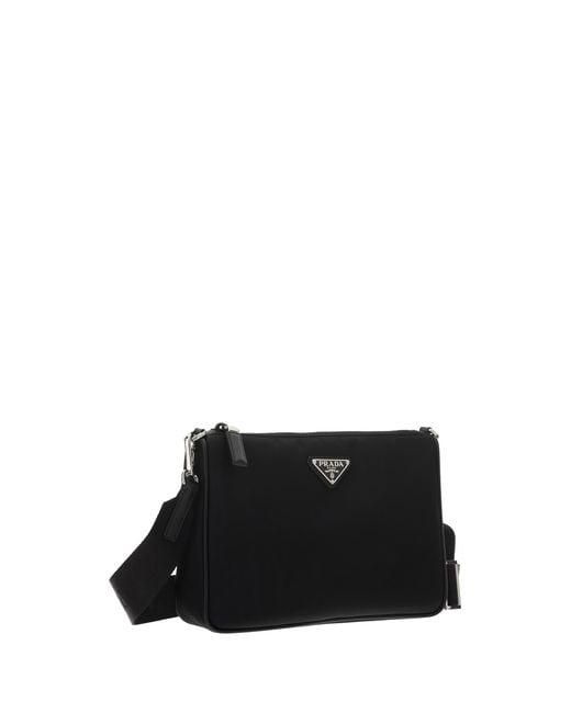 Prada Black Shoulder Bag Re-Nylon Recycled Polyamide for men