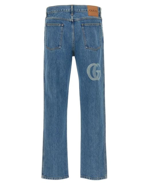 Gucci Blue Double G Jeans for men