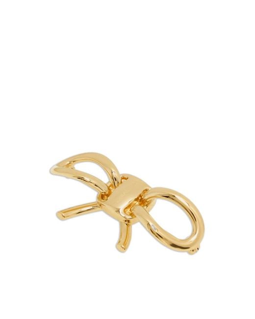 Ferragamo Metallic Brooch Vara Bow Brass Brooches & Pins