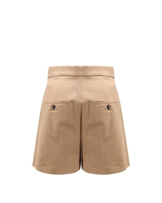 ショートパンツ Max Mara Amburgo Shorts In Stretch Cotton Max Mara Amburgo Shorts in Natural | Lyst