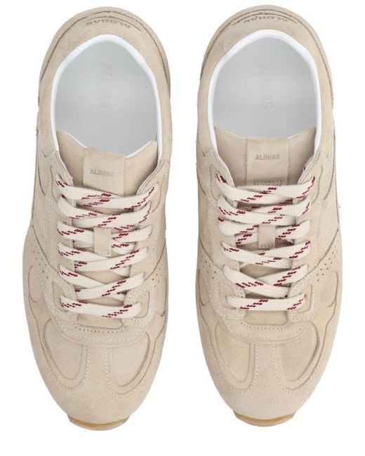 Alohas Natural Sneakers Suede Cow Leather Trainers